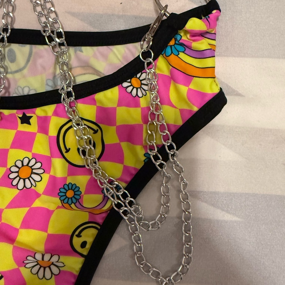 IHeartRaves x Rolita Couture Smiley Face Rave Bodysuit - Picture 3 of 7